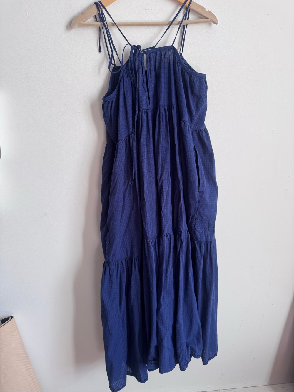 Everlane The Billow Tiered Maxi Dress Navy M $128 - Picture 8 of 10